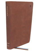 Cover image for Net Bible, Large Print Thinline with Cross References, Brown Leathersoft, Comfort Print, (Thumb Indexed), isbn: 9781400334896