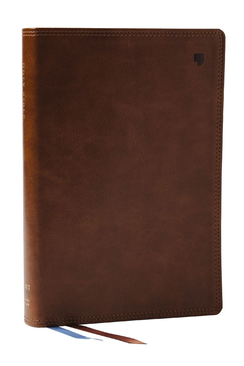 Cover image for Net Bible, Large Print Thinline with Cross References, Brown Leathersoft, Comfort Print, (Thumb Indexed), isbn: 9781400334896