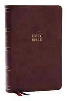 Cover image for Nkjv, Single-Column Reference Bible, Verse-By-Verse, Brown Leathersoft, Red Letter, Comfort Print, isbn: 9781400335206
