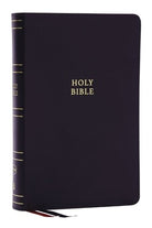 Cover image for Nkjv, Single-Column Reference Bible, Verse-By-Verse, Black Bonded Leather, Red Letter, Comfort Print (Thumb Indexed), isbn: 9781400335251