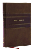 Cover image for NKJV Personal Size Large Print Bible with 43,000 Cross References, Brown Leathersoft, Red Letter, Comfort Print, isbn: 9781400335411