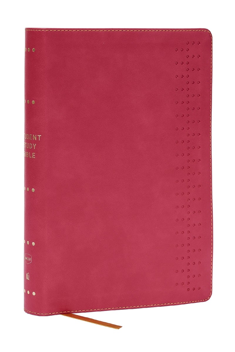 Cover image for Student Study Bible: A Guide to Knowing and Living God's Word (Nkjv, Pink Leathersoft, Red Letter, Comfort Print), isbn: 9781400340248