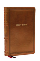 Cover image for NKJV Large Print Reference Bible, Brown Leathersoft, Red Letter, Comfort Print (Sovereign Collection), isbn: 9781400344345