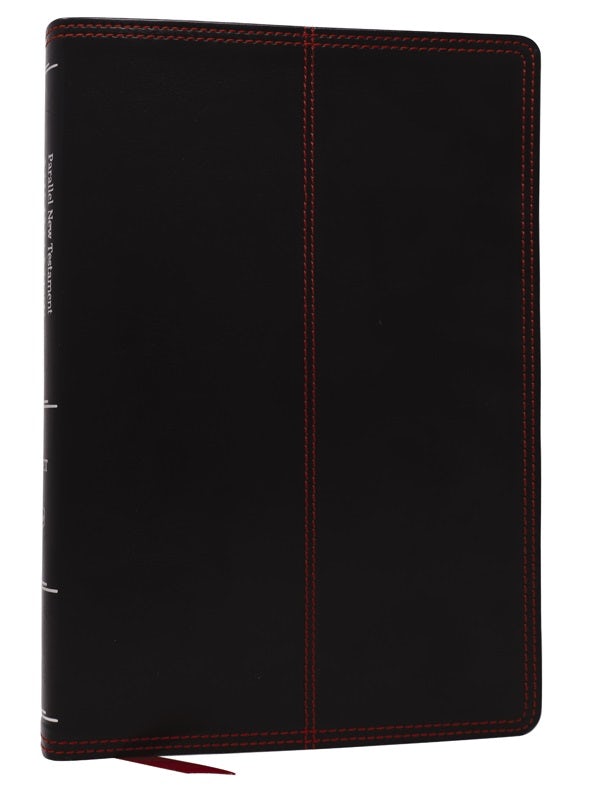 Cover image for Nkjv-Net Parallel New Testament with Net Translators' Notes, Black Leathersoft, Red Letter, Comfort Print, isbn: 9781400346165
