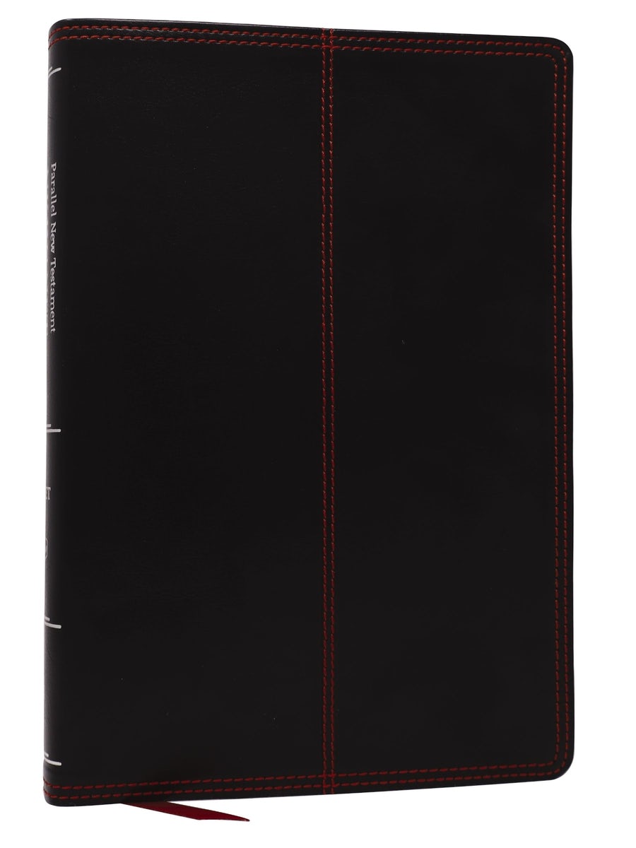 Cover image for Nkjv-Net Parallel New Testament with Net Translators' Notes, Black Leathersoft, Red Letter, Comfort Print, isbn: 9781400346165