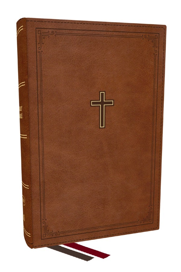 Cover image for KJV Personal Size Large Print End-Of-Verse Reference Bible, Brown Leathersoft, Red Letter, Comfort Print, isbn: 9781400347858
