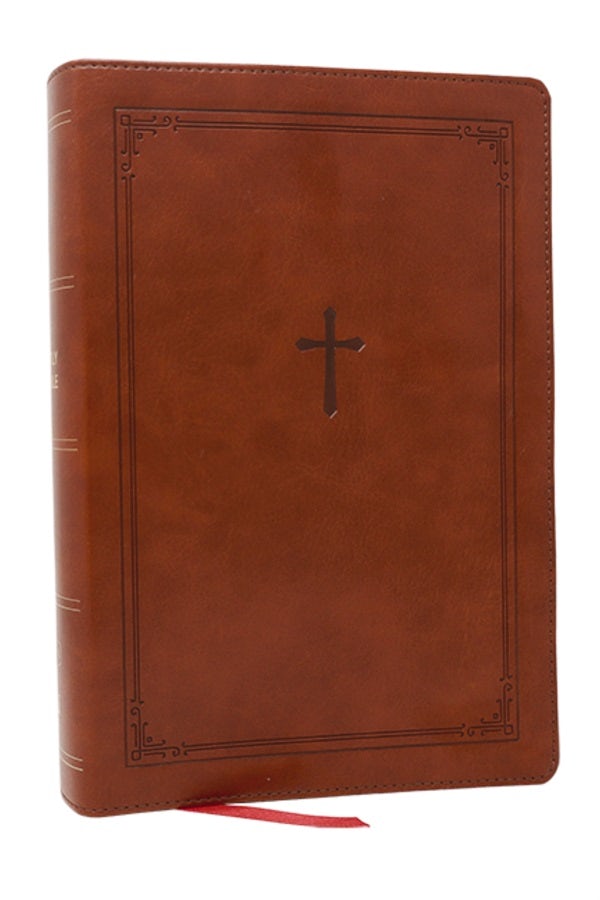 Cover image for KJV Giant Print End-Of-Verse Reference Bible, Brown Leathersoft, Red Letter, Comfort Print, isbn: 9781400349463