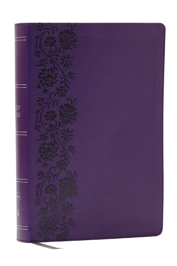 Cover image for NKJV Giant Print End-Of-Verse Reference Bible, Purple Leathersoft, Red Letter, Comfort Print, isbn: 9781400349517