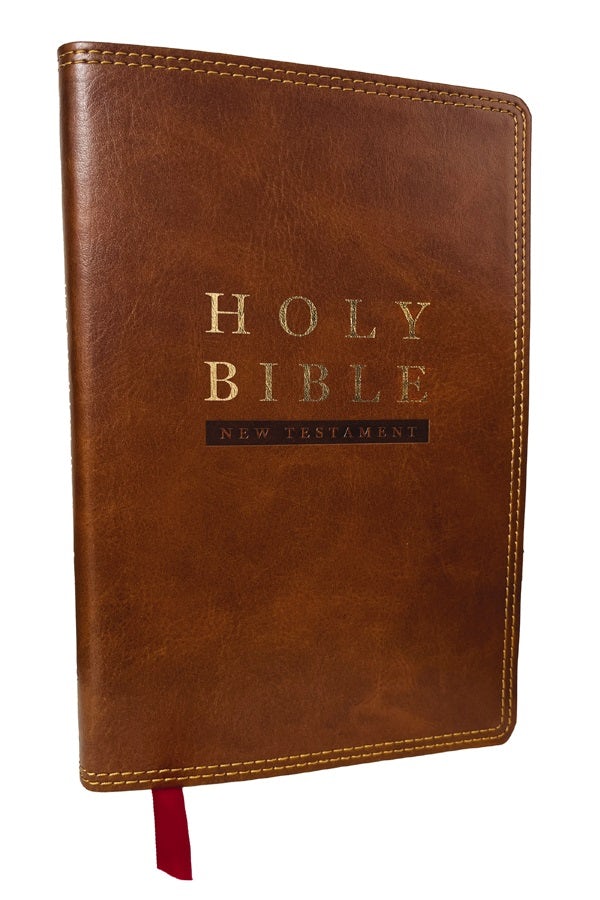 Cover image for NKJV Super Giant Print New Testament, Brown Leathersoft, Red Letter, Comfort Print (Thumb Indexed), isbn: 9781400353194