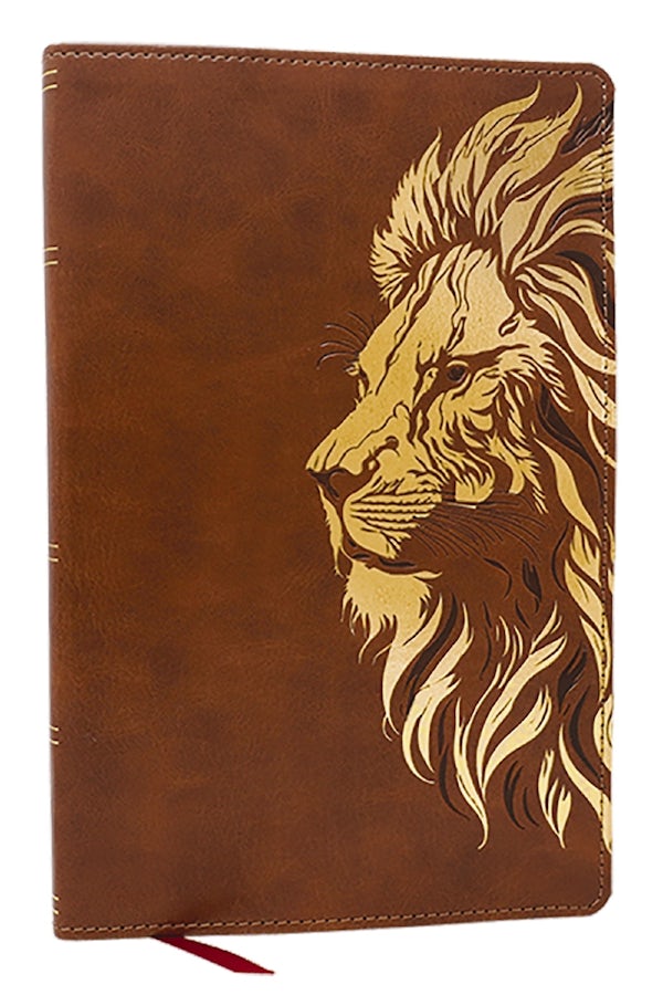 Cover image for Nkjv, Personal Size Thinline Bible with Cross References, Brown Leathersoft, Comfort Print, Red Letter, Thumb Indexed, isbn: 9781400360178