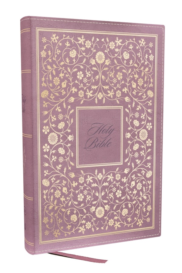 Cover image for Nkjv, Personal Size Thinline Bible with Cross References, Pink Leathersoft, Comfort Print, Red Letter, Thumb Indexed, isbn: 9781400360185