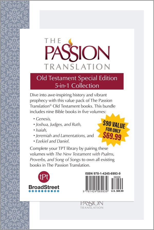 Cover image for The Passion Translation Old Testament Special Edition, isbn: 9781424569939
