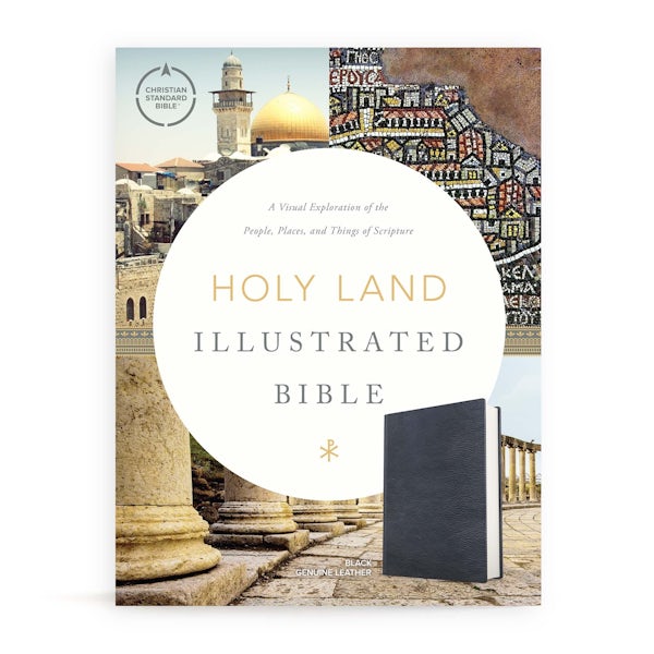 Cover image for CSB Holy Land Illustrated Bible, Premium Black Genuine Leather, isbn: 9781430070474