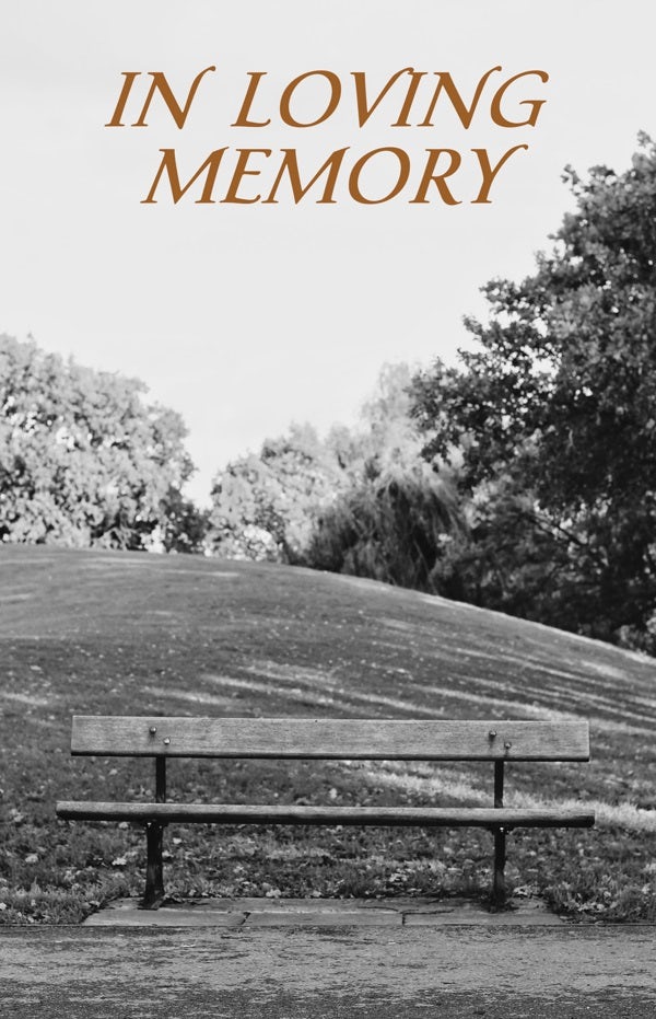Cover image for Funeral Bulletin: In Loving Memory (Package of 100), isbn: 9781430084440