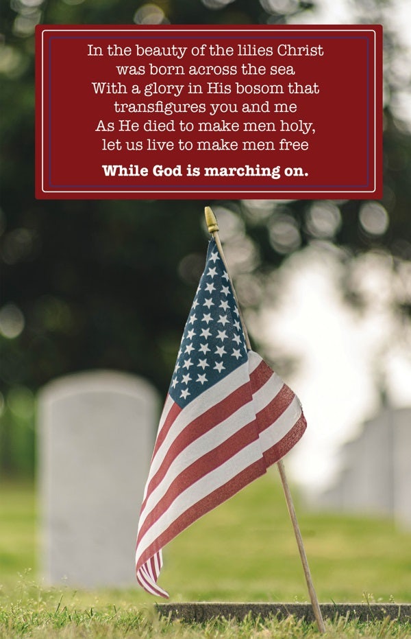 Cover image for Memorial Day Bulletin: God Is Marching on (Package of 100), isbn: 9781430084518