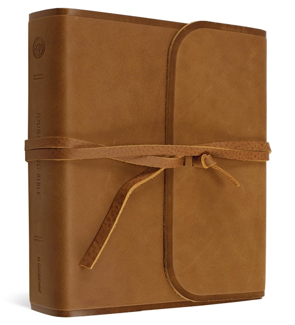 Cover image for ESV Journaling Bible (Natural Leather, Brown, Flap with Strap), isbn: 9781433587054