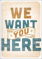 Cover image for We Want You Here, isbn: 9781462780891