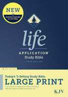 Cover image for KJV Life Application Study Bible, Third Edition, Large Print (Hardcover, Red Letter), isbn: 9781496439819
