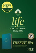 Cover image for NLT Life Application Study Bible, Third Edition, Personal Size (Leatherlike, Teal Blue, Indexed), isbn: 9781496440105