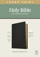 Cover image for NLT Large Print Thinline Reference Bible, Filament Enabled Edition (Red Letter, Genuine Leather, Black), isbn: 9781496444929
