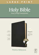 Cover image for NLT Large Print Thinline Reference Bible, Filament Enabled Edition (Red Letter, Genuine Leather, Black, Indexed), isbn: 9781496445360