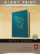 Cover image for Holy Bible, Giant Print NLT (Red Letter, Leatherlike, Teal Blue, Indexed), isbn: 9781496445407