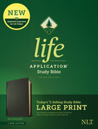 Cover image for NLT Life Application Study Bible, Third Edition, Large Print (Red Letter, Genuine Leather, Black), isbn: 9781496446862