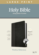 Cover image for KJV Large Print Thinline Reference Bible, Filament Enabled Edition (Red Letter, Leatherlike, Black/Onyx, Indexed), isbn: 9781496447197