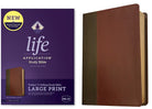 Cover image for NKJV Life Application Study Bible, Third Edition, Large Print (Leatherlike, Brown/Mahogany, Red Letter), isbn: 9781496452054