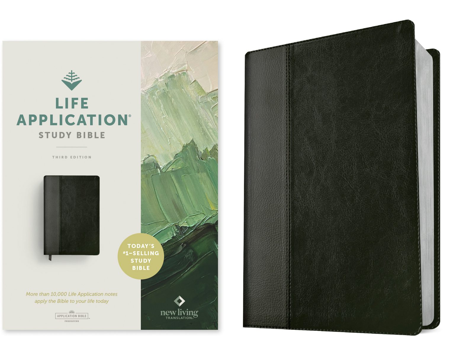 Cover image for NLT Life Application Study Bible, Third Edition (Leatherlike, Black/Onyx, Red Letter), isbn: 9781496455161