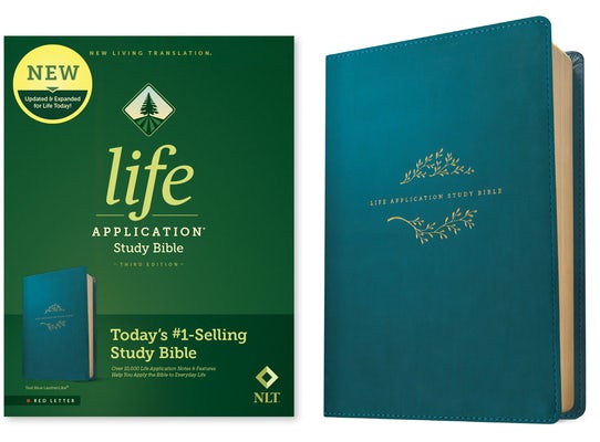 Cover image for NLT Life Application Study Bible, Third Edition (Leatherlike, Teal Blue, Red Letter), isbn: 9781496455178
