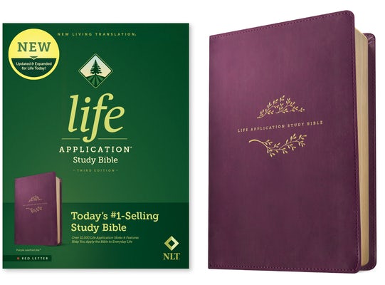 Cover image for NLT Life Application Study Bible, Third Edition (Leatherlike, Purple, Red Letter), isbn: 9781496455185