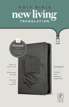 Cover image for NLT Compact Zipper Bible, Filament Enabled (Leatherlike, Charcoal Patch, Red Letter), isbn: 9781496455512
