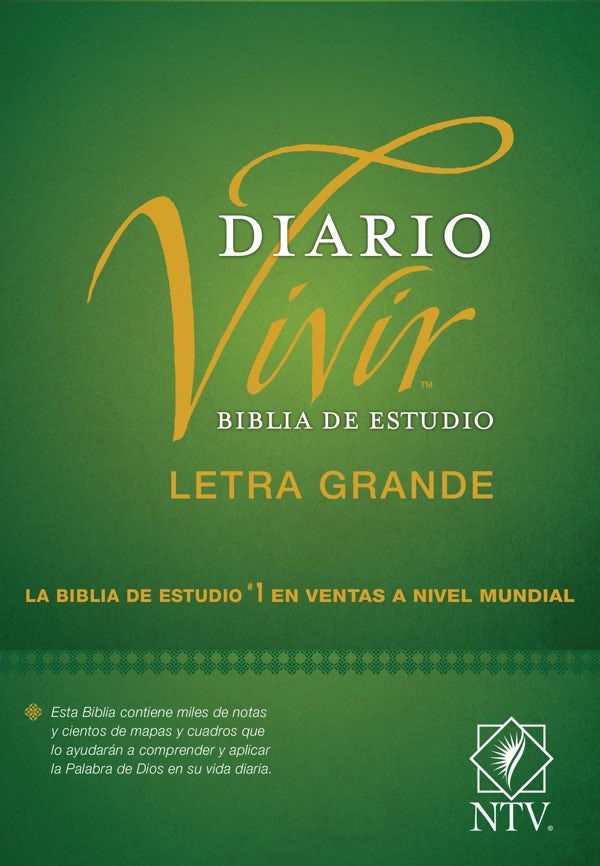 Cover image for Biblia de Estudio del Diario Vivir Ntv, Letra Grande (Tapa Dura, Letra Roja), isbn: 9781496455727