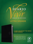 Cover image for Biblia de Estudio del Diario Vivir Ntv, Letra Grande (Sentipiel, Negro/Ónice, Índice, Letra Roja), isbn: 9781496455765