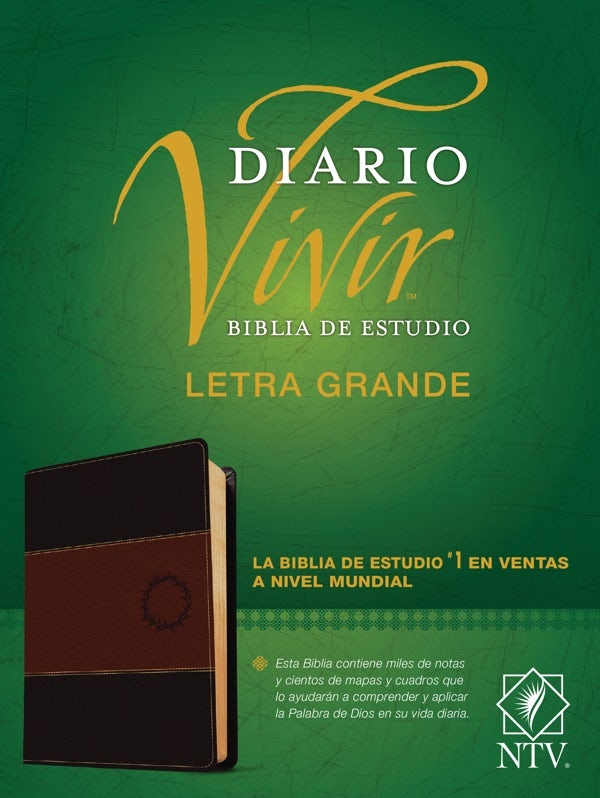 Cover image for Biblia de Estudio del Diario Vivir Ntv, Letra Grande (Sentipiel, Café/Café Claro, Índice, Letra Roja), isbn: 9781496455772
