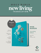 Cover image for NLT Wide Margin Bible, Filament Enabled (Hardcover Cloth, Ocean Blue Floral, Red Letter), isbn: 9781496458995