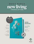 Cover image for NLT Wide Margin Bible, Filament Enabled (Hardcover Cloth, Ocean Blue Floral, Indexed, Red Letter), isbn: 9781496459008