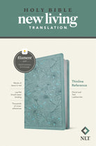 Cover image for NLT Thinline Reference Bible, Filament Enabled (Leatherlike, Floral Leaf Teal, Red Letter), isbn: 9781496459176