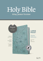 Cover image for KJV Large Print Thinline Reference Bible, Filament Enabled (Leatherlike, Floral Leaf Teal, Indexed, Red Letter), isbn: 9781496460868