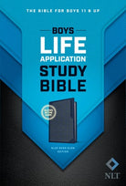 Cover image for NLT Boys Life Application Study Bible, Tutone (Leatherlike, Blue/Neon/Glow), isbn: 9781496461421
