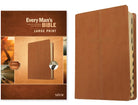 Cover image for Every Man's Bible Niv, Large Print (Leatherlike, Cross Saddle Tan, Indexed), isbn: 9781496466334