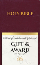 Cover image for NRSV Updated Edition Gift & Award Bible with Apocrypha (Imitation Leather, Burgundy), isbn: 9781496472052