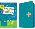 Cover image for NLT Hands-On Bible, Third Edition (Leatherlike, Blue Check Cross), isbn: 9781496476913