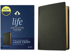 Cover image for KJV Life Application Study Bible, Third Edition, Large Print (Genuine Leather, Black, Red Letter), isbn: 9781496477484