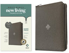 Cover image for NLT Compact Giant Print Zipper Bible, Filament Enabled (Leatherlike, Woven Cross Gray, Indexed, Red Letter), isbn: 9781496480125