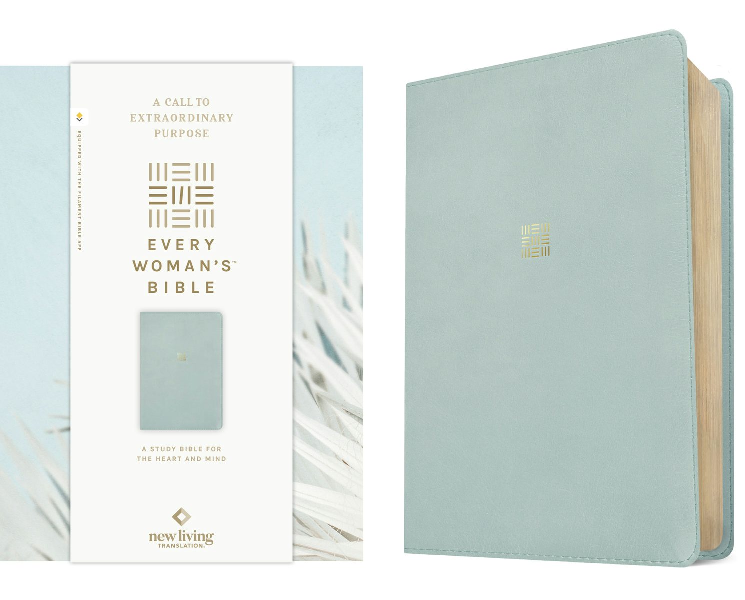 Cover image for NLT Every Woman's Bible, Filament Enabled (Leatherlike, Sky Blue, Red Letter), isbn: 9781496484383