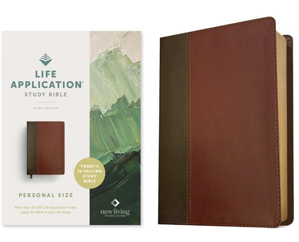 Cover image for NLT Life Application Study Bible, Third Edition, Personal Size (Leatherlike, Brown/Mahogany, Red Letter), isbn: 9781496484727