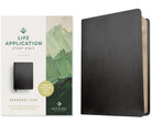 Cover image for NLT Life Application Study Bible, Third Edition, Personal Size (Bonded Leather, Black, Red Letter), isbn: 9781496484765