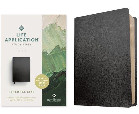 Cover image for NLT Life Application Study Bible, Third Edition, Personal Size (Bonded Leather, Black, Red Letter), isbn: 9781496484765